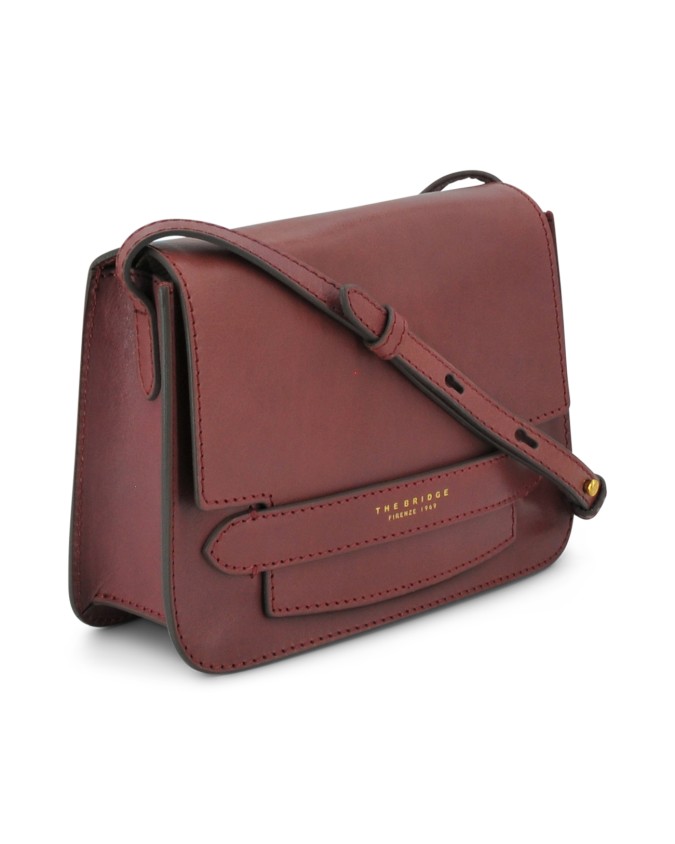  The Bridge - Borsa a tracolla in pelle con patta Lucrezia