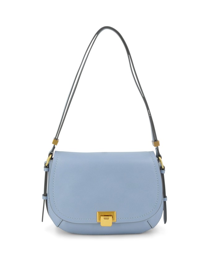  The Bridge - Borsa a tracolla in pelle media con patta Federica
