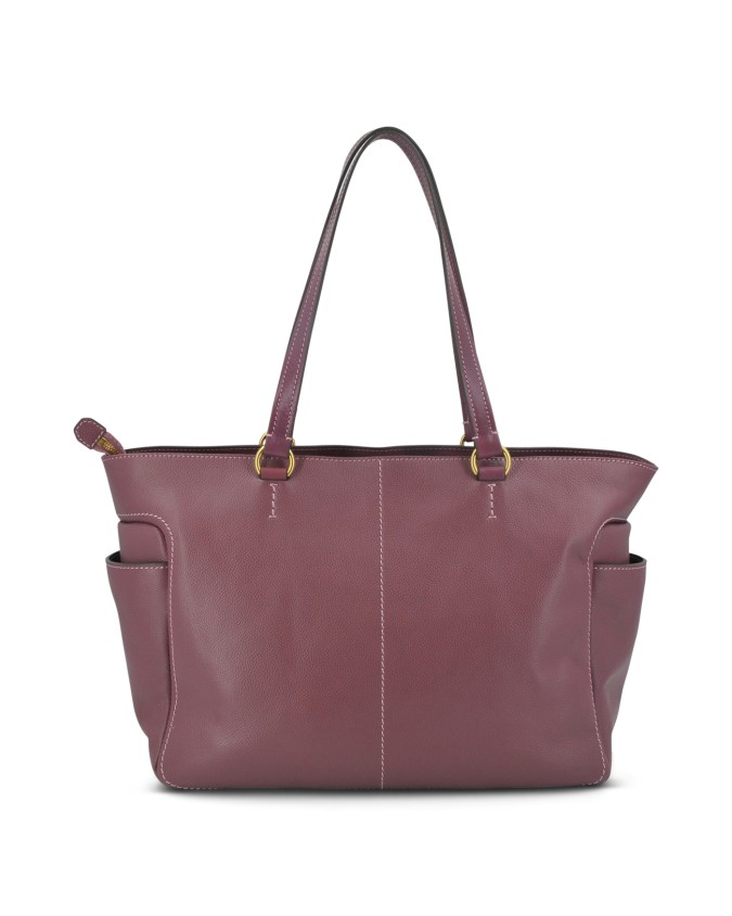  The Bridge - Borsa in pelle shopper con tasche laterali Letizia