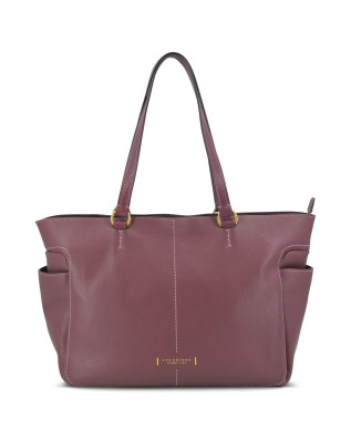 The Bridge - Letizia Leather Shopper Bag with Side...
