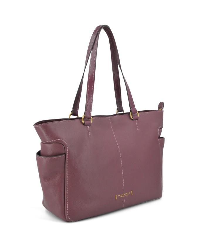  The Bridge - Borsa in pelle shopper con tasche laterali Letizia