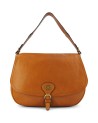  The Bridge - Borsa a spalla in pelle grande con patta frontale