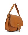  The Bridge - Borsa a spalla in pelle grande con patta frontale