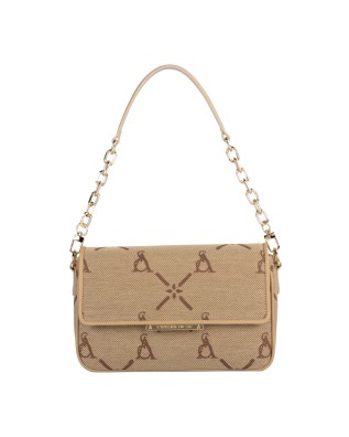  Atelier du Sac - Borsa a spalla in tessuto jacquard con patta