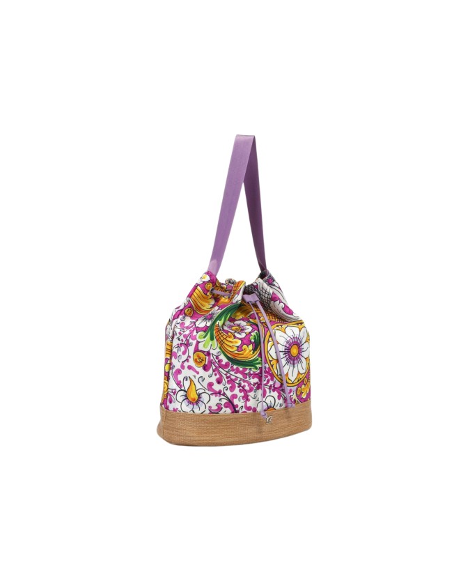  Ynot- Borsa Secchiello Donna floreale in poliestere Ortigia