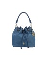 Ynot - Borsa Donna a secchiello in tessuto ed ecopelle Cloud