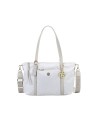  Ynot - Borsa Donna shopper in tessuto ed ecopelle con tracolla