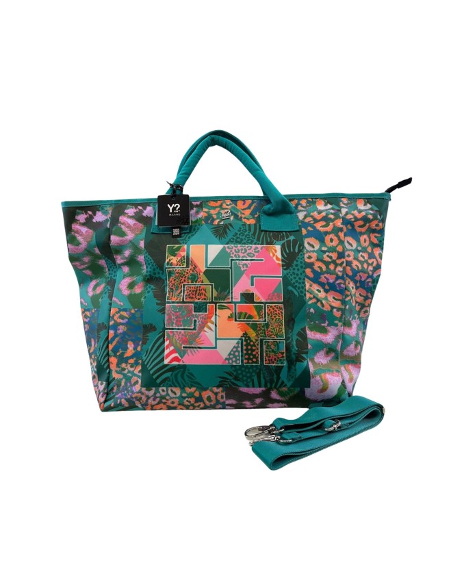  Ynot - Borsa Donna da mare Maxi in tela cerata Color's Bay
