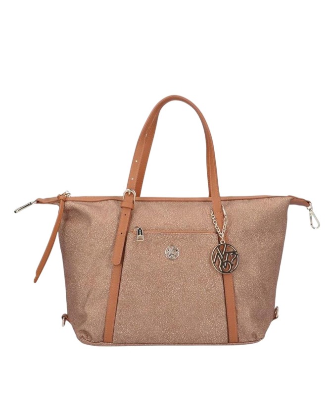  Ynot - Borsa Donna Boston in tessuto ed ecopelle Cloud