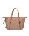  Ynot - Borsa Donna Boston in tessuto ed ecopelle Cloud