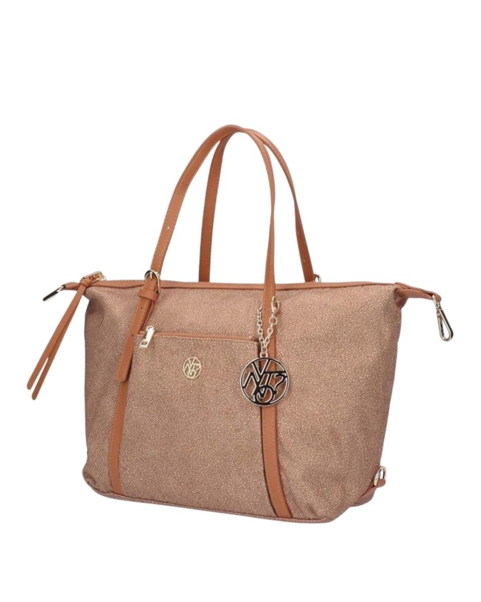  Ynot - Borsa Donna Boston in tessuto ed ecopelle Cloud