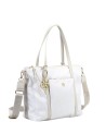  Ynot - Borsa shopping squadrata in tessuto ed ecopelle Cloud