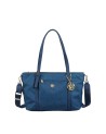  Ynot - Borsa shopping in nylon con doppio manico e tracolla