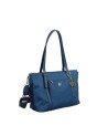  Ynot - Borsa shopping in nylon con doppio manico e tracolla