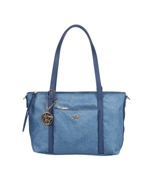  Ynot - Borsa Donna shopper in tessuto ed ecopelle con tracolla