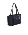  Ynot - Borsa Donna shopper in tessuto ed ecopelle con tracolla