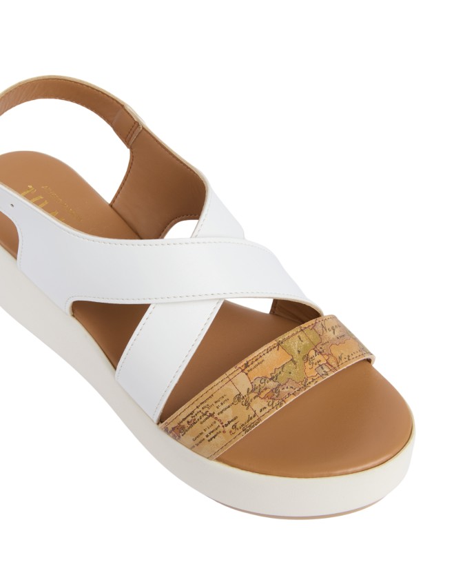  Alviero Martini Prima Classe - Sandali con Zeppa in Eco Nappa