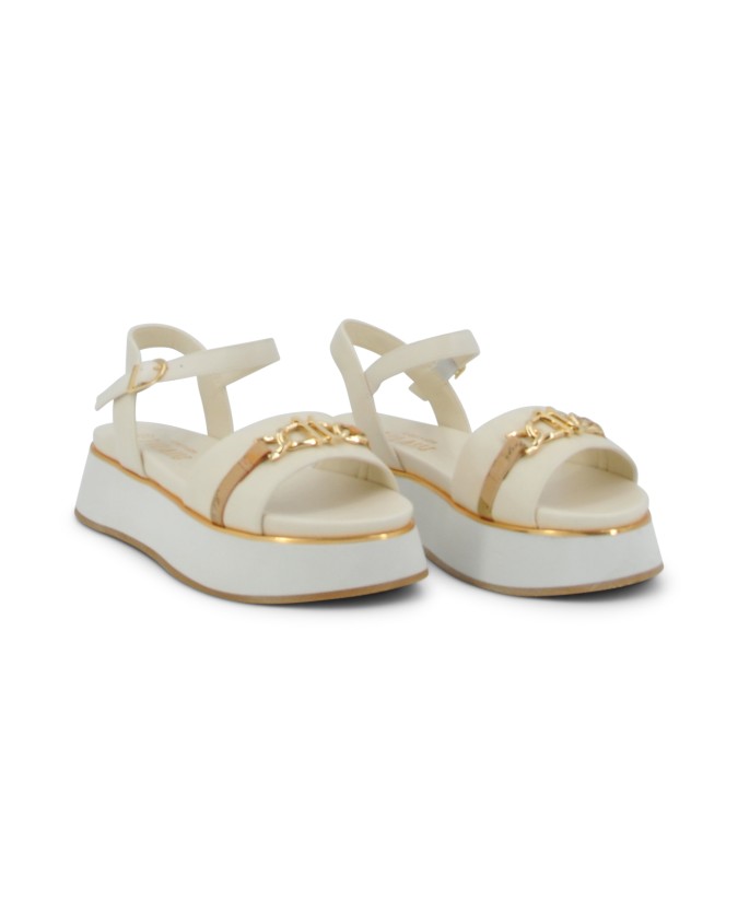  Alviero Martini Prima Classe - Sandali con Zeppa e Logo 1C in