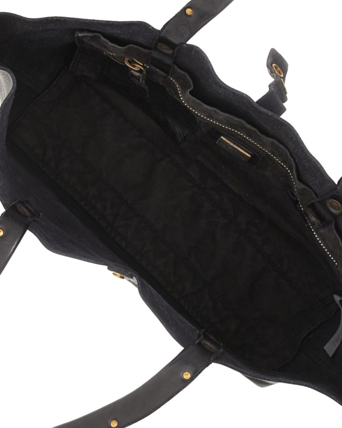 Campomaggi - Tote bag grande in pelle con decorazione laserata