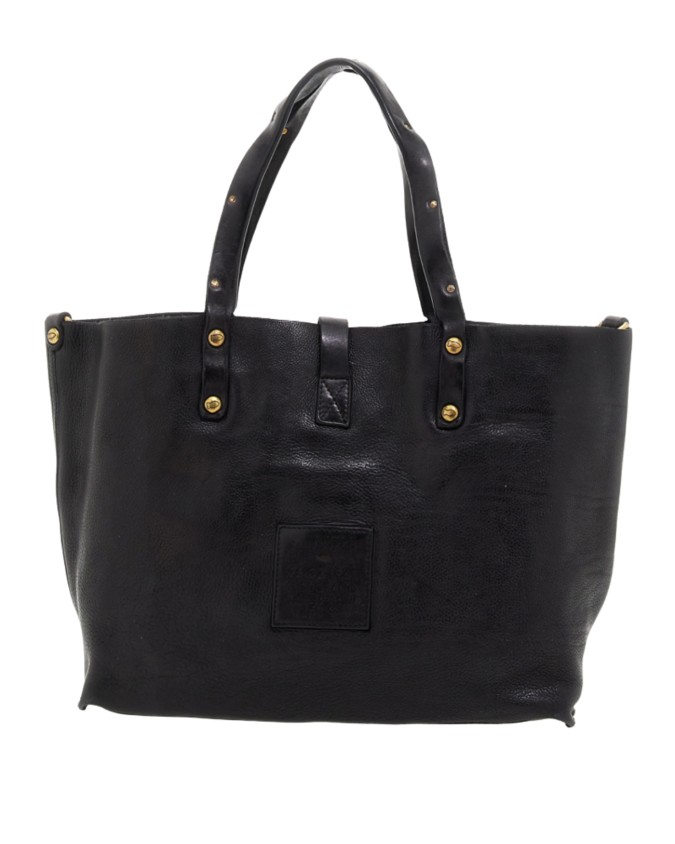  Campomaggi - Tote bag grande in pelle con decorazione laserata