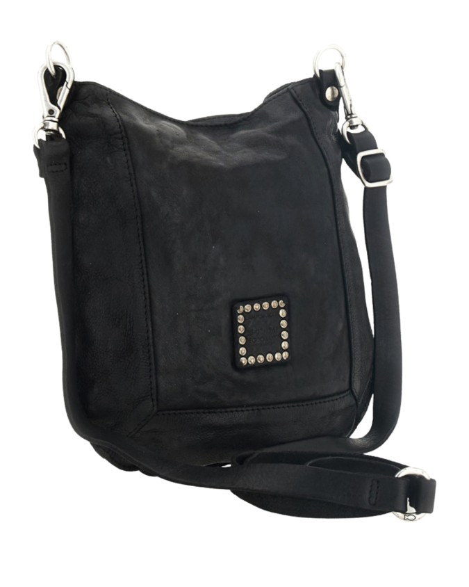  Campomaggi – Borsa a tracolla in pelle con borchiette Nora