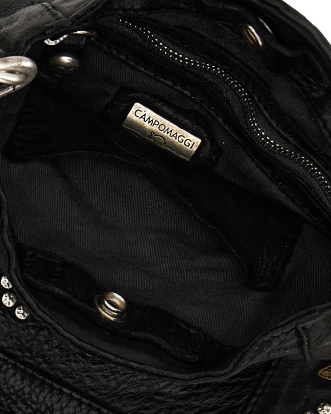  Campomaggi – Borsa a tracolla in pelle con borchiette Nora