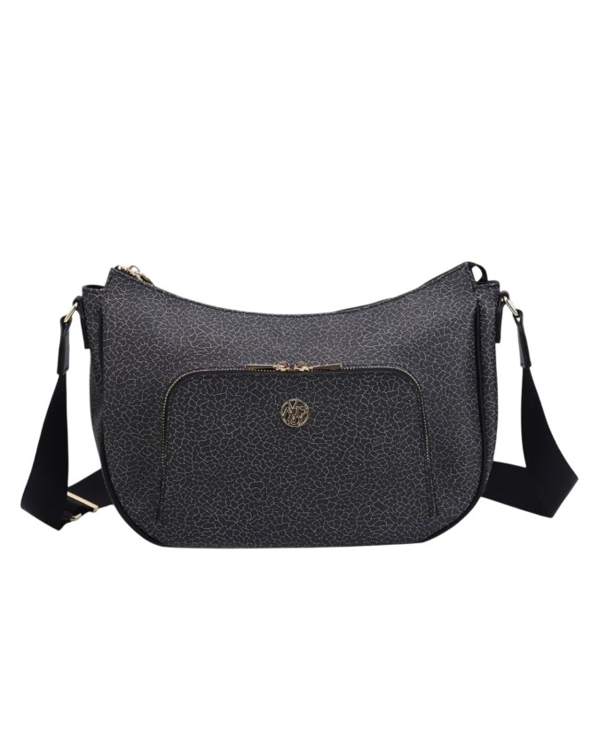 Ynot - Borsa Donna Hobo in poliuretano con tasca frontale Lux