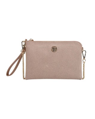  Ynot - Clutch Donna con tracolla e laccetto in poliuretano Lux