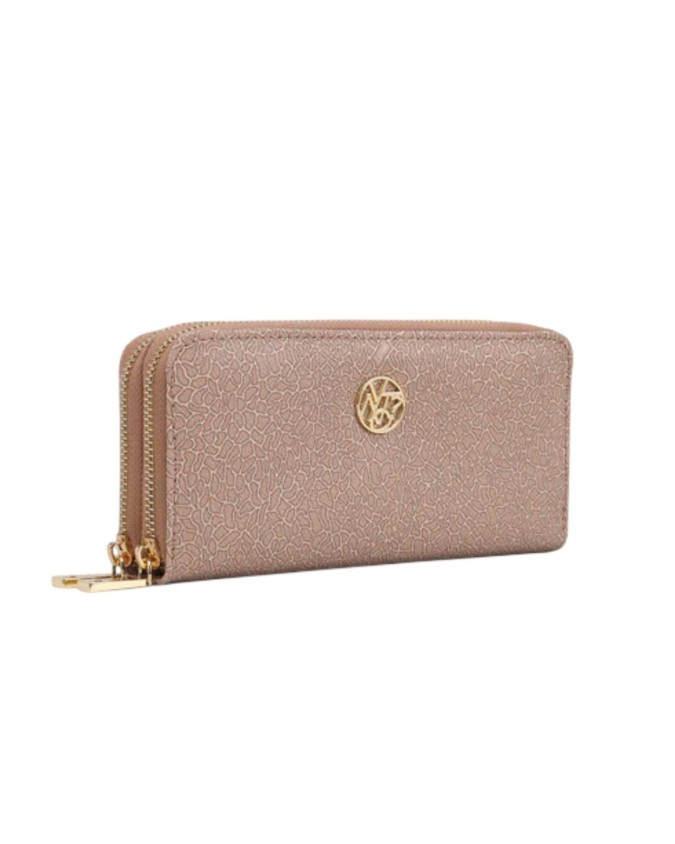  Ynot - Portafoglio Donna con doppia zip in poliuretano Lux