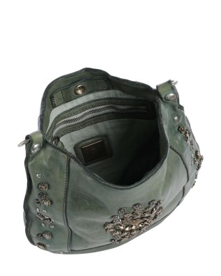  Campomaggi - Borsa a Tracolla con Strass in Pelle di Vacchetta 2