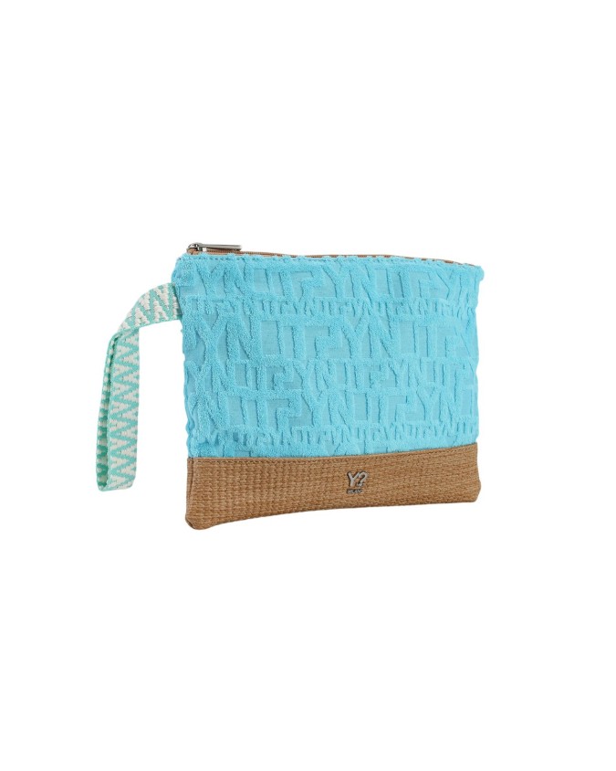  Ynot - Clutch Donna in tessuto con logo Sponge
