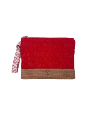  Ynot - Clutch Donna in tessuto con logo Sponge 2
