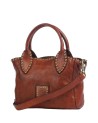  Campomaggi - Borsa a Mano con Tracolla con Borchie in Pelle