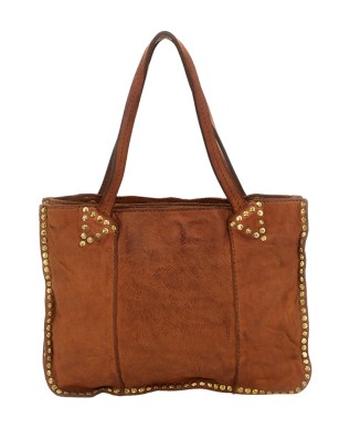 Campomaggi - Cora Cowhide Leather Shopping Bag with Studs and