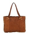  Campomaggi - Borsa Shopping con Borchie e Tracolla in Pelle