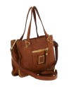  Campomaggi - Borsa Shopping con Borchie e Tracolla in Pelle
