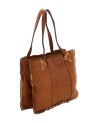  Campomaggi - Borsa Shopping con Borchie e Tracolla in Pelle