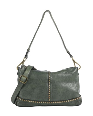 Campomaggi - Pamela Cowhide Leather Shoulder Bag with Studs