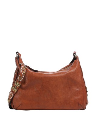  Campomaggi - Borsa Hobo con Borchie in Pelle di Vacchetta Nada