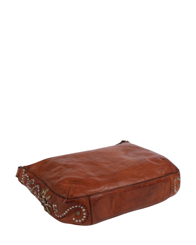  Campomaggi - Borsa Hobo con Borchie in Pelle di Vacchetta Nada