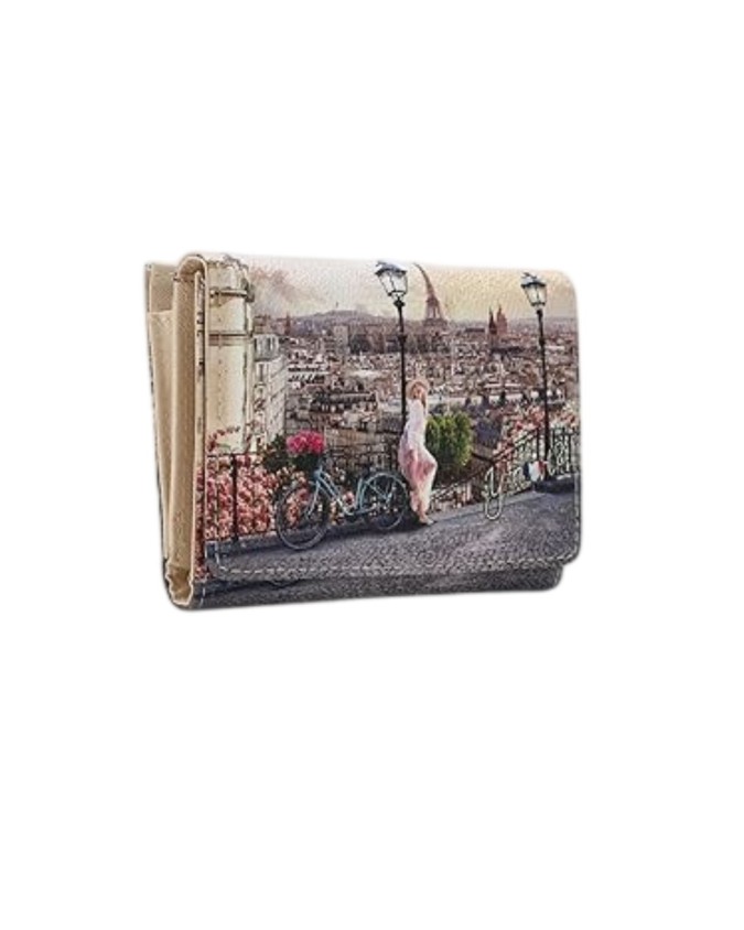  Ynot - Portafoglio Donna con patta e bottone in ecopelle Yesbag