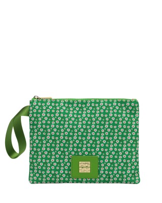  Ynot - Clutch Donna in tessuto canvas a fiori Garden
