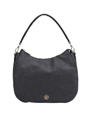 Ynot - Women's Hobo Bag with Removable Handle, Lux - BLACK
