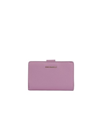  Coccinelle - Portafoglio donna in pelle medio Metallic Soft