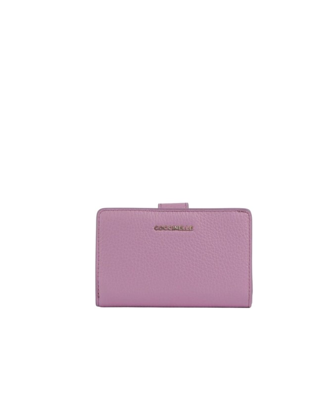  Coccinelle - Portafoglio donna in pelle medio Metallic Soft