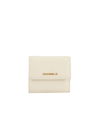  Coccinelle - Portafoglio Mini in pelle con patta Metallic Soft