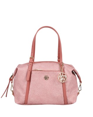  Ynot - Borsa Donna Boston in tessuto ed ecopelle Cloud
