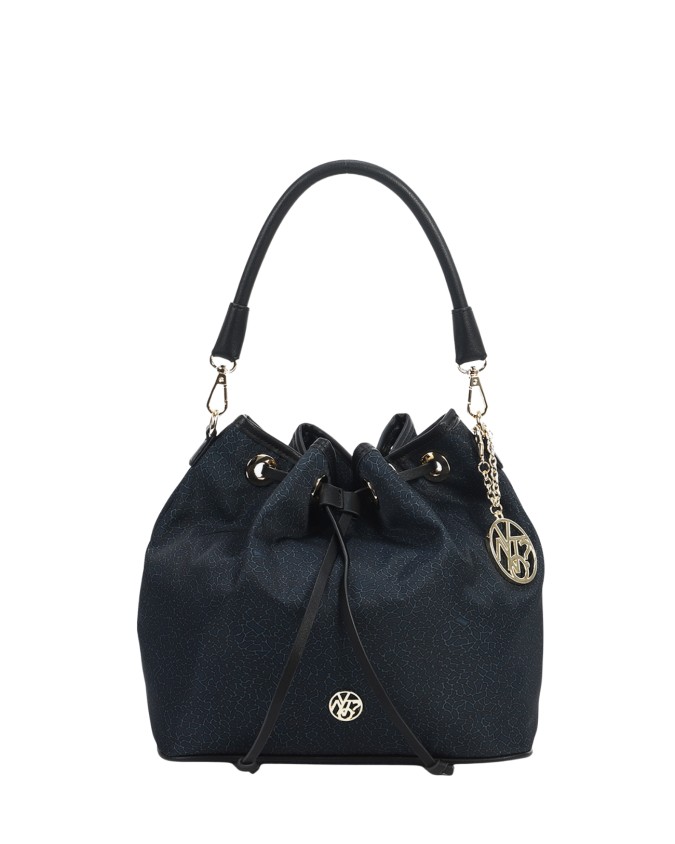  Ynot - Borsa Donna a secchiello in tessuto ed ecopelle Cloud