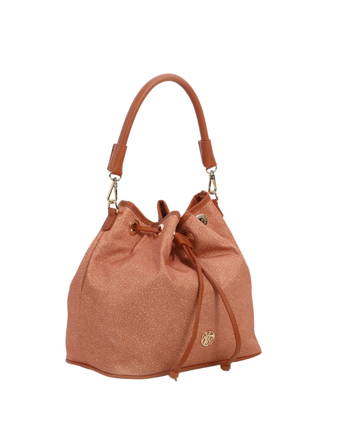  Ynot - Borsa Donna a secchiello in tessuto ed ecopelle Cloud