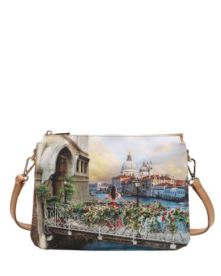  Ynot - Borsa Donna a 3 scomparti interni in ecopelle Yesbag